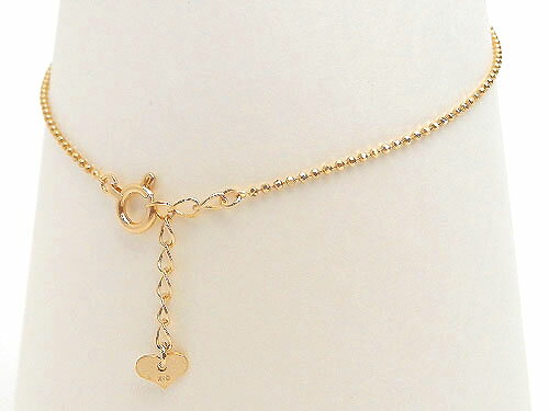 送料無料 イエローゴールド K10 ブレスレット 10K 10金 金無垢 地金 ゴールド カットボール チェーン レディース ギフト 【誕生日記念日】 クリスマス プレゼント(4)