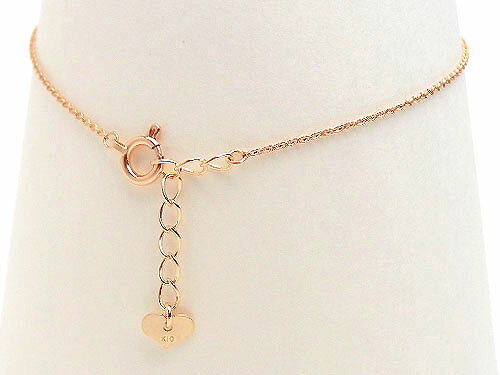 送料無料 ピンクゴールド K10 ブレスレット 10K 10金 金無垢 地金 ピンク あずき チェーン レディース ギフト 【誕生日記念日】 クリスマス プレゼ...