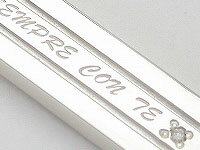 メッセージネックレス シルバーアクセサリー 刻印無料 名入れ ホワイトダイヤモンド シンプル メンズ レディース ギフト 誕生日 記念日 プレゼント バレンタイン格安通販　バレンタイン　人気　ランキング