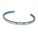 【刻印可】訳ありサンプル品価格 バングル 名入れ サージカルステンレス アトラス ローマ数字 ブルー ブレスレット 定番商品 【誕生日記念日】 クリスマス プレゼント