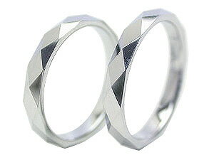 ペアリング リング 指輪 タングステン 刻印 名入れ 金属アレルギー ダイヤモンドカット 結婚記念日 メンズ レディース 男性 女性 カップル 2個セット ギフト