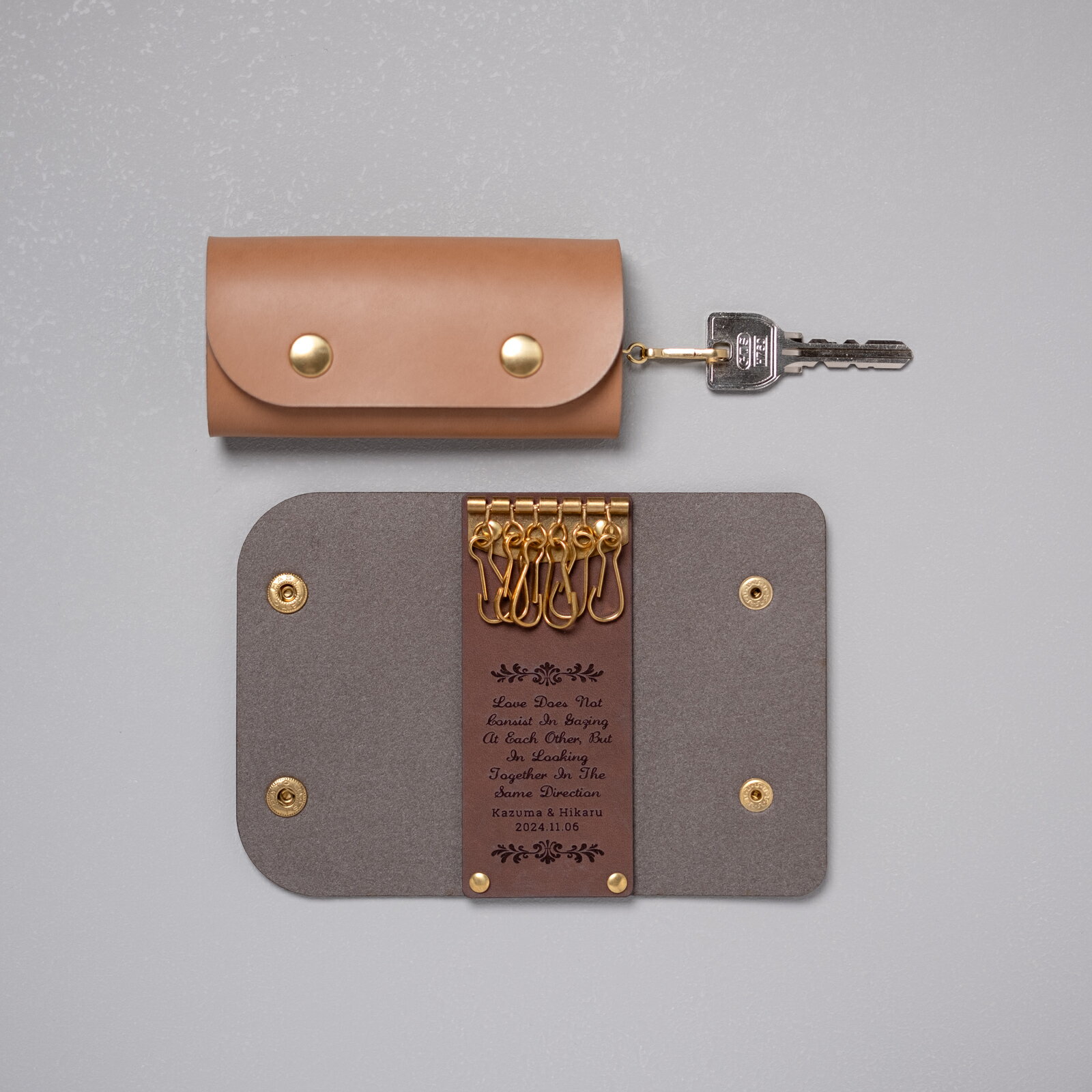 【ペア キーケース】 愛の名言を閉じ込めたペアキーケース キーホルダー kla060のサムネイル