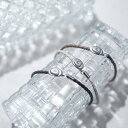 Lauss キュービックジルコニアと4つ編みレザーのペアブレスレット イニシャル彫刻 国産レザー サージカルステンレス klb079 アレルギー対応