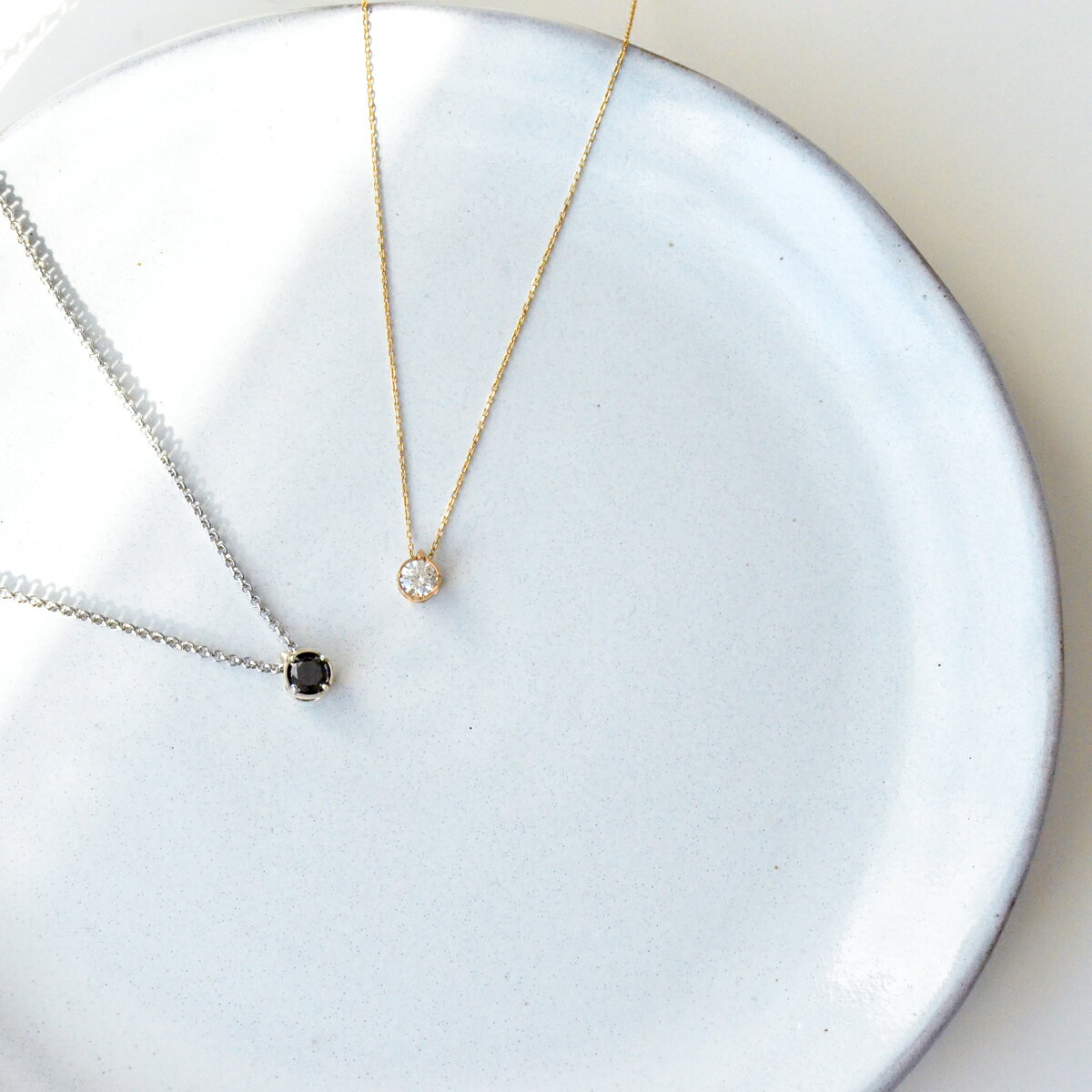 一粒石 ペア ネックレス K10&316L opp00041 PairNecklace イニシャル 刻印 大粒 キュービック ジルコニア ソリテール Lauss カップル さりげ ない ペアネックレス ブランド ネックレスペアカップル カップルネックレス シンプル お 揃い 大人 向け ペアもの 金属アレルギー