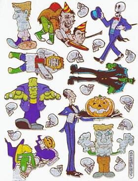 【メール便発送OK!】当店で大人気!!メタリックシール☆-ハロウィン・4-【シール】【ハロウィン】【激安】【プレゼント】