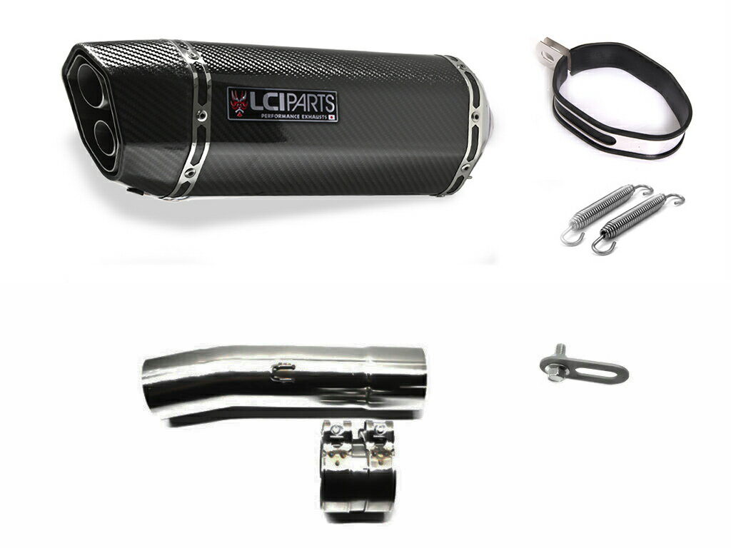 ホンダ VTR250 1997-2014 MC33 LCIPARTS LCI ツインエンド カーボン スリップオン マフラー
