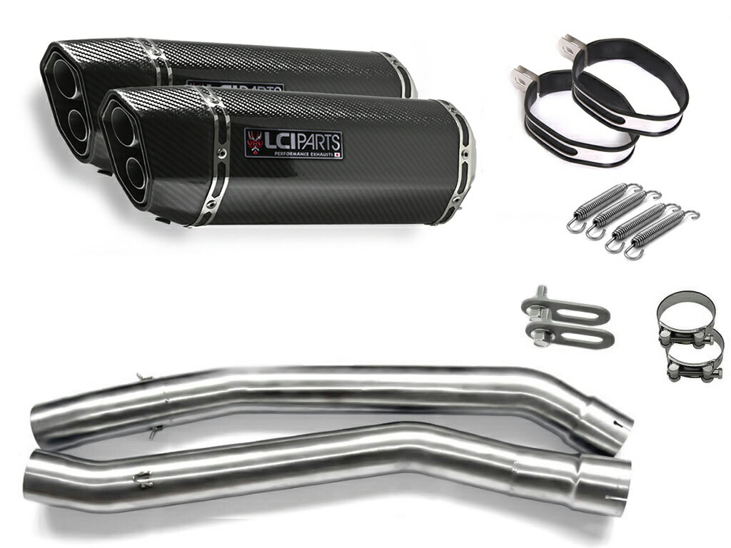 カワサキ ZX-14 ZZR1400 ZX14 2006-2007 LCIPARTS LCI ツインエンド カーボン スリップオン マフラー