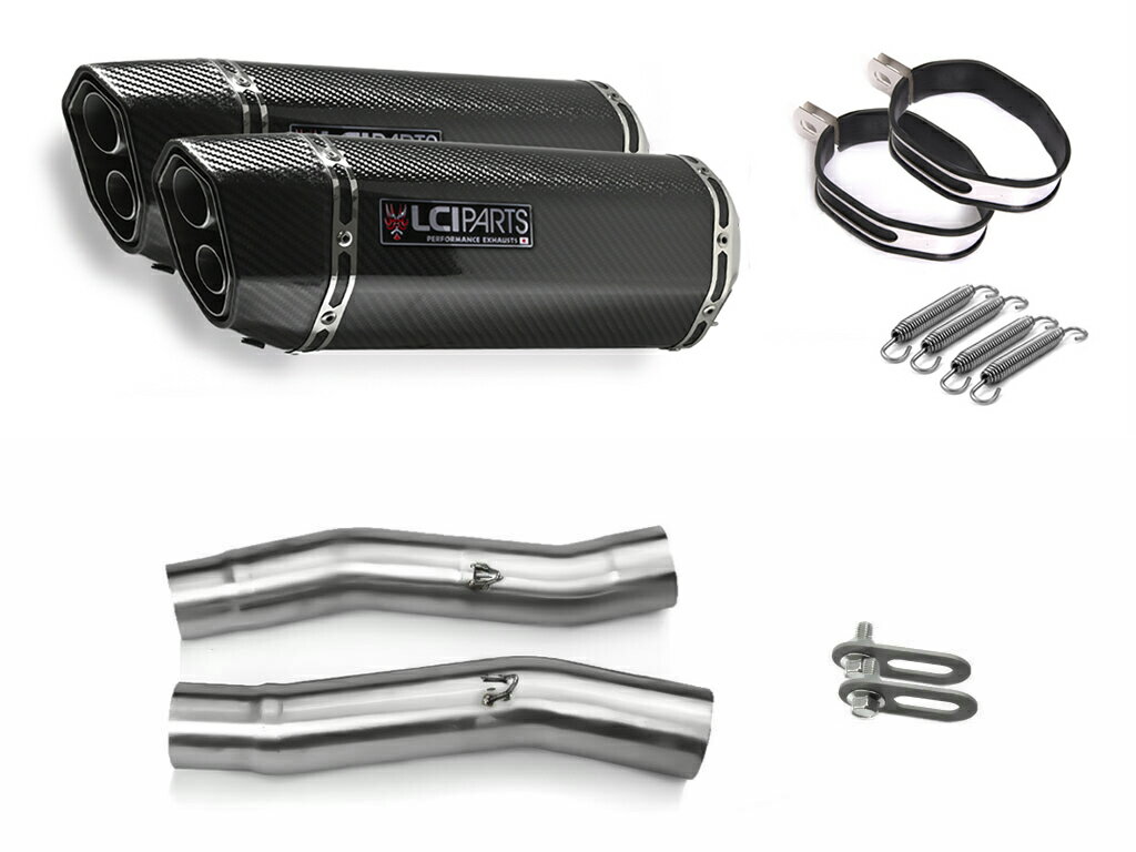 カワサキ ZZR400 ZZR600 1990-2008 LCIPARTS LCI ツインエンド カーボン スリップオン マフラー