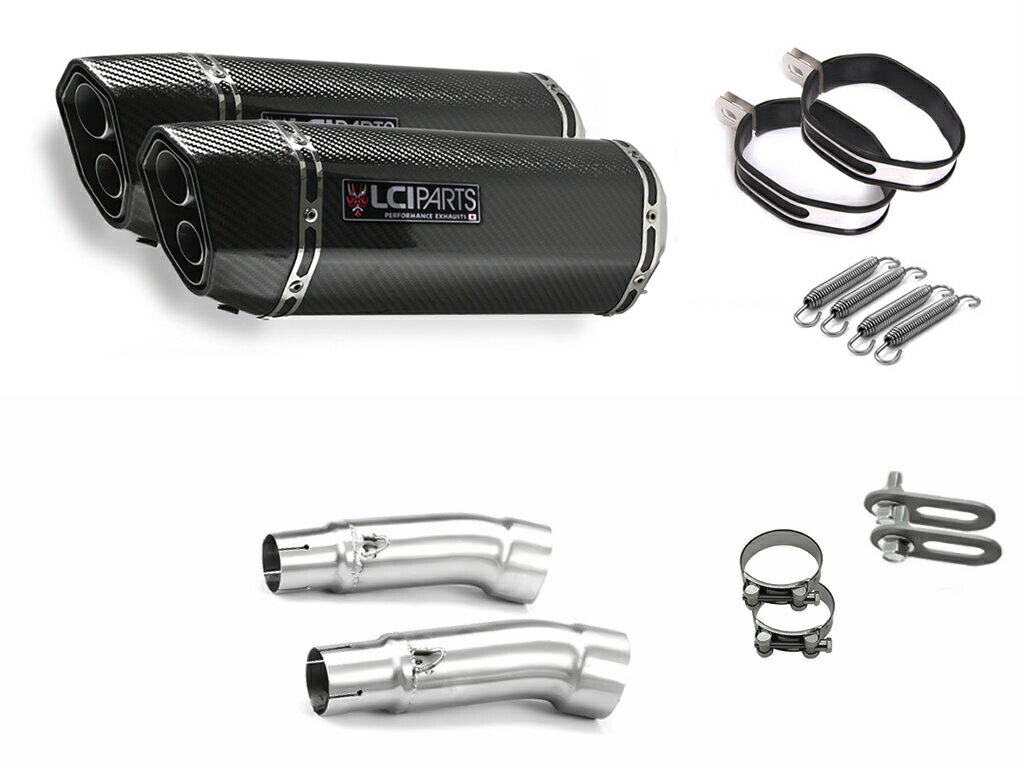 ホンダ ホーネット900 CB900 HORNET 2001- SC48 LCIPARTS LCI ツインエンド カーボン スリップオン マフラー