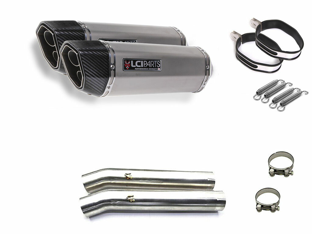 カワサキ ZZR1200 2002-2005 LCIPARTS LCI ツインエンド ステンレス スリップオン マフラー