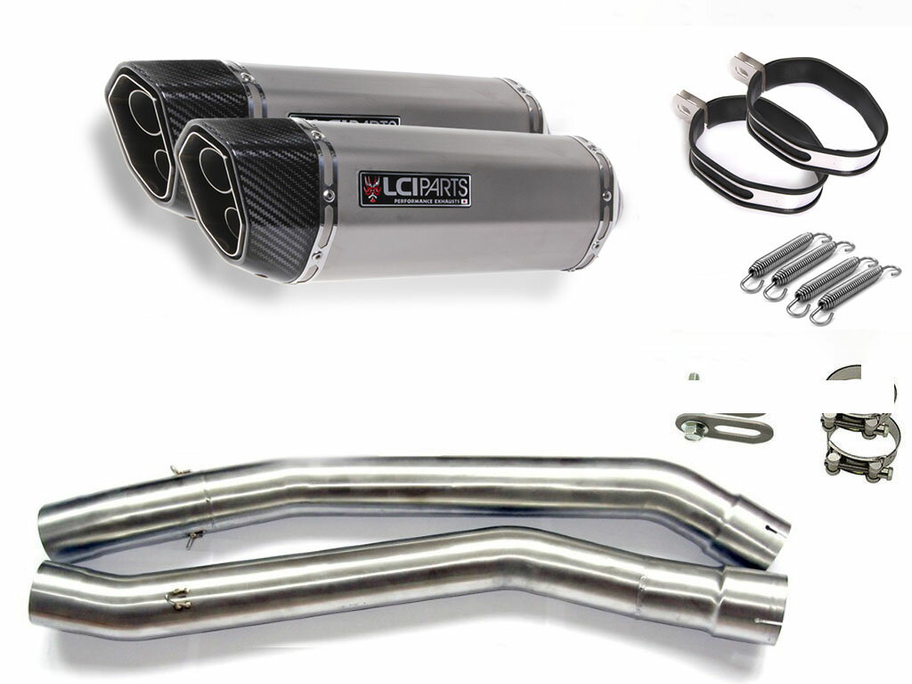 カワサキ ZX-14 ZZR1400 ZX14 2008-2011 LCIPARTS LCI ツインエンド ステンレス スリップオン マフラー