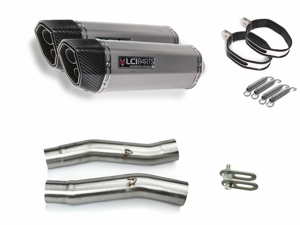 カワサキ ZZR400 ZZR600 1990-2008 LCIPARTS LCI ツインエンド ステンレス スリップオン マフラー
