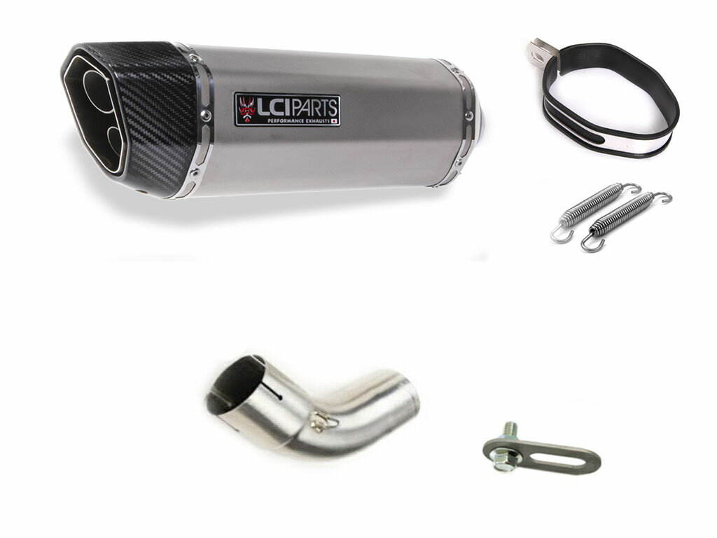 スズキ Vストローム1000 1050 V-STROM1000 1050 ABS 2014-2021 VU51A LCIPARTS ツインエンド　ステンレス スリップオンマフラー