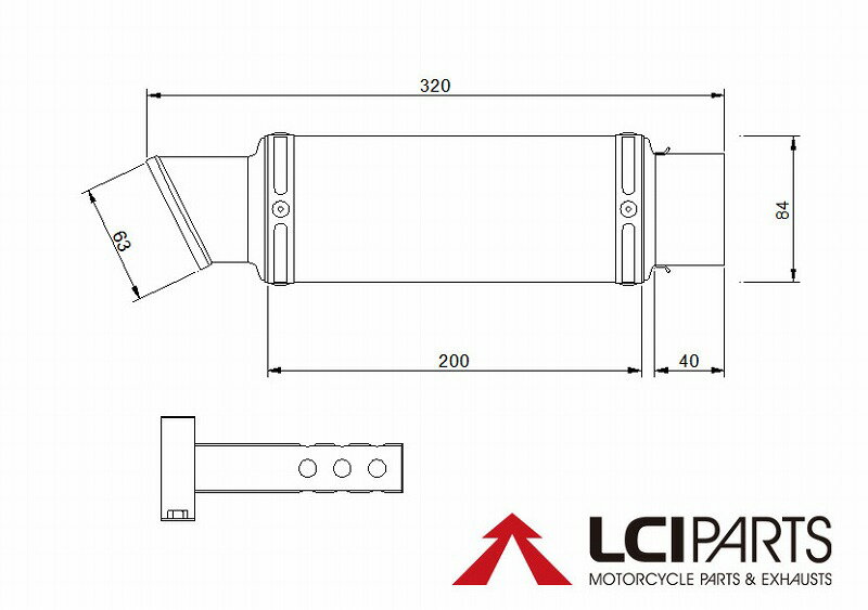 ホンダ HORNET250 ホーネット250 LCIPARTS LCI ショートカーボン スリップオン マフラー