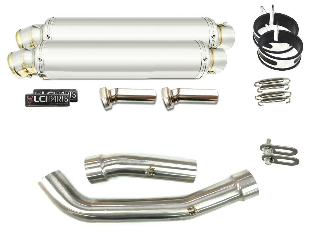 カワサキ Z1000 2007-2009 LCIPARTS LCI ラウンドステンレス スリップオン マフラー