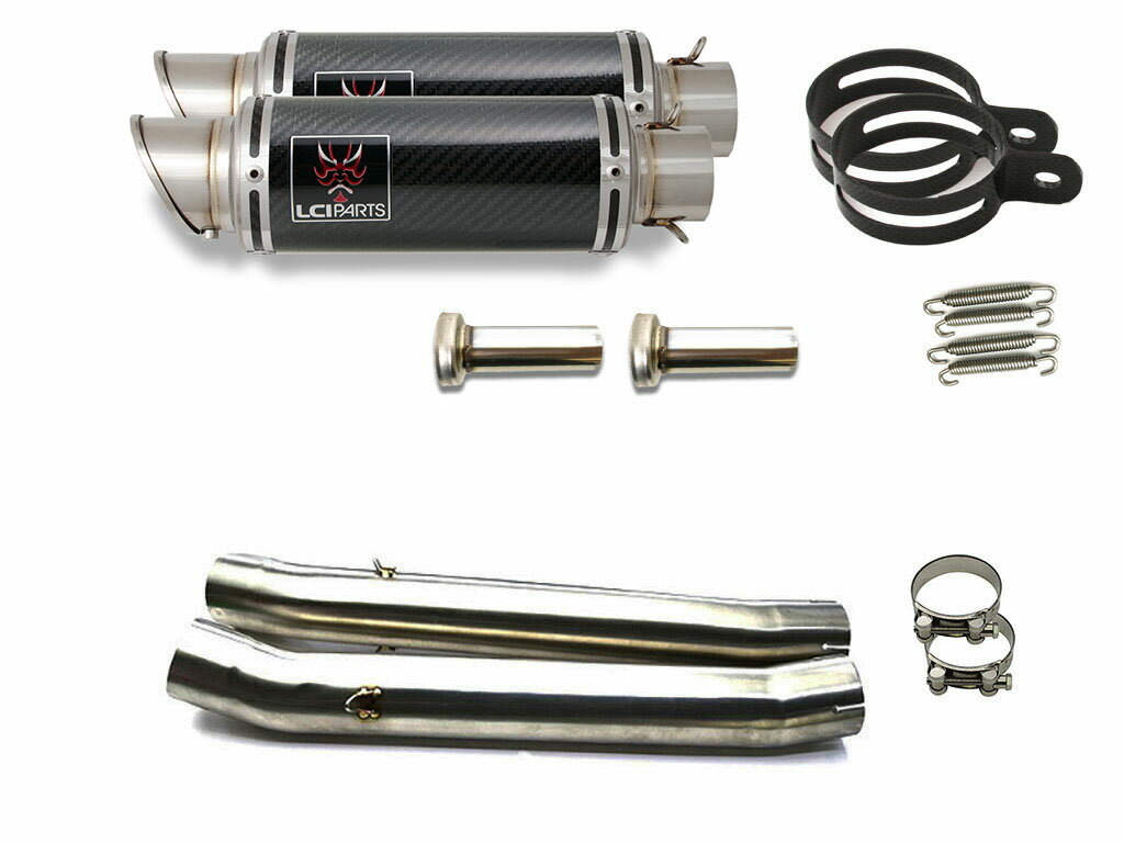 スズキ GSX1400 2001-2004 LCIPARTS LCI ショートカーボン スリップオン マフラー