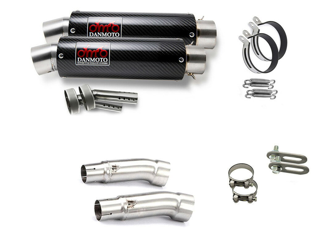 Mufflers - ホンダ ホーネット900 CB900 HORNET 2001-2007 SC48 DANMOTO カーボン スリップオンマフラー