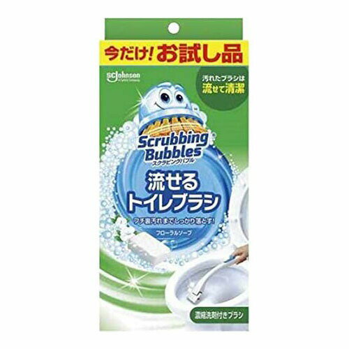 【楽天スーパーSALE 期間限定 衝撃価格】BT35 ジョンソン スクラビングバブル流せるトイレブラシフローラルソープ本体+替ブラシ 4コ