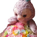 ステラ・ルー 花束風 ぬいぐるみがお花を抱えた サプライズ ステラ・ルー カラフル レインボーローズ プリザーブドフラワー入り 大切なあの人を笑顔にしちゃう魔法...