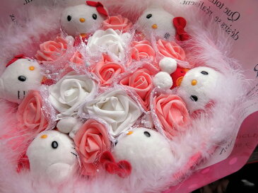 クリスマスプレゼント キティ 花束 フラワーギフト キティいっぱい入り キティ ブーケ プレゼント フラワーギフト
