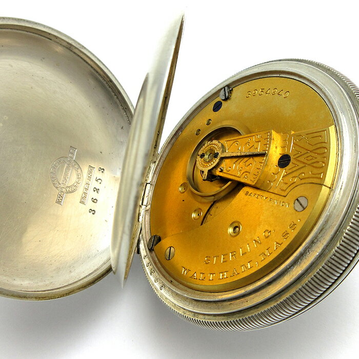 【中古】アメリカン ウォルサム ウォッチ カンパニー 懐中時計 手巻き シルバー925 WALTHAM 1888年製 アンティーク 稼動品