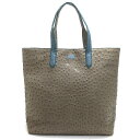 【中古】D&G バッグ レディース トートバッグ オーストリッチ ブルーグレー グレー ドルチェ&ガッバーナ ドルチェアンドガッバーナ バック 婦人