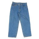 Levi's リーバイス A4750-0010 578 BAGGY JEANS バギー ジーンズ ワイド ルーズ デニム パンツ インディゴブルー系 W34 メンズ【古着】【中古】