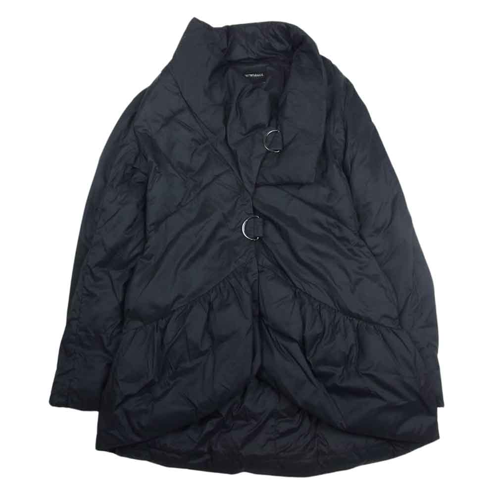 Emporio Armani エンポリオ・アルマーニ 6Z2L68 2NXBZ Asymmetrical insulated jacket 中綿 コート ブラック系 40 レディース【古着】【中古】