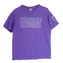 STANDARD CALIFORNIA スタンダードカリフォルニア STANDARD CALIFORNIA ロゴプリント クルーネック 半袖 Tシャツ パープル...