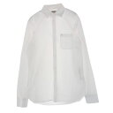 GUCCI グッチ 長袖シャツ 649696 ZAGIR White shirt with Gg embroidery ダブルG刺繍 コットン 長袖 シャツ ホワイト系 16 メンズ【古着】【中古】