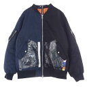 TAKAHIRO MIYASHITA The SoloIst. タカヒロミヤシタザソロイスト ミリタリージャケット sj-0009SS22 oversized two-tone flight jacket オーバーサイズ 2トーン フライド MA1 ジャケット ブラック系 ネイビー系 46 メンズ【古着】【中古】