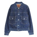 Levi 039 s リーバイス デニムジャケット 70507-0056 LVC 1953 Type2 Jacket 2nd タイプ デニム ジャケット インディゴブルー系 38 メンズ【古着】【中古】