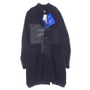 JUNYA WATANABE COMME des GARCONS MAN ジュンヤワタナベコムデギャルソンマン ジャケット AD2023 WL-C002-051-1-4 縮絨 レザー ナイロンキルティング パッチワーク コート ブラック系 L 【新古品】【未使用】 メンズ【古着】【中古】