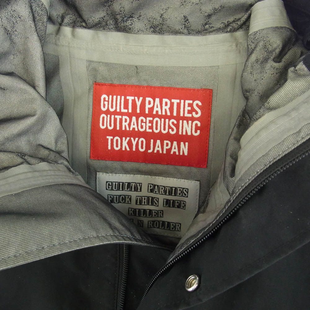 WACKO MARIA ワコマリア 13AW 13AW-NYL-04 ハーフジップ マウンテンパーカ ナイロン ジャケット ブラック系 S メンズ【古着】【中古】