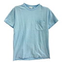 Ron Herman ロンハーマン 3520900202 RHC 胸ポケット クルーネック 半袖 Tシャツ ライトブルー系 S メンズ【古着】【中古】