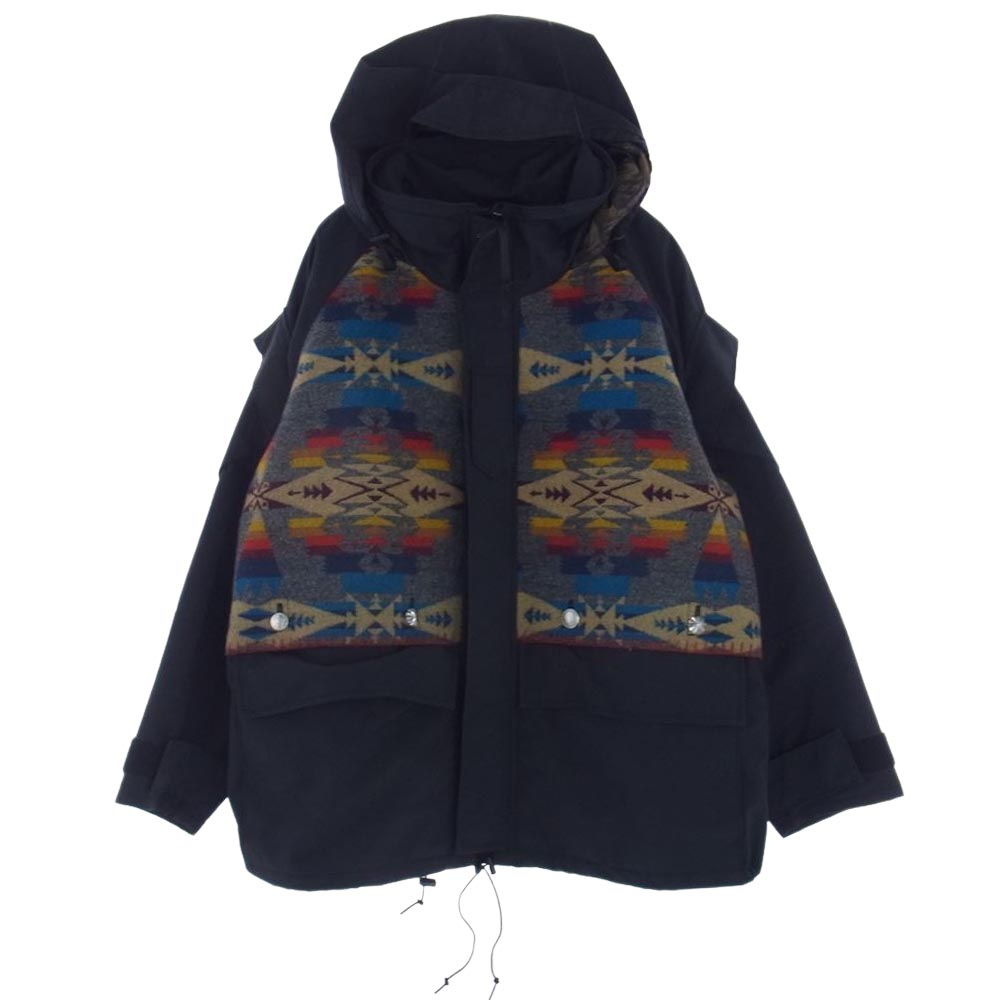 JUNYA WATANABE COMME des GARCONS MAN ジュンヤワタナベコムデギャルソンマン ナイロンジャケット 22AW WJ-J020 ペンドルトン PENDLETON ナイロン タフタ ラミネートウール ジャガード コート XS メンズ【古着】【中古】