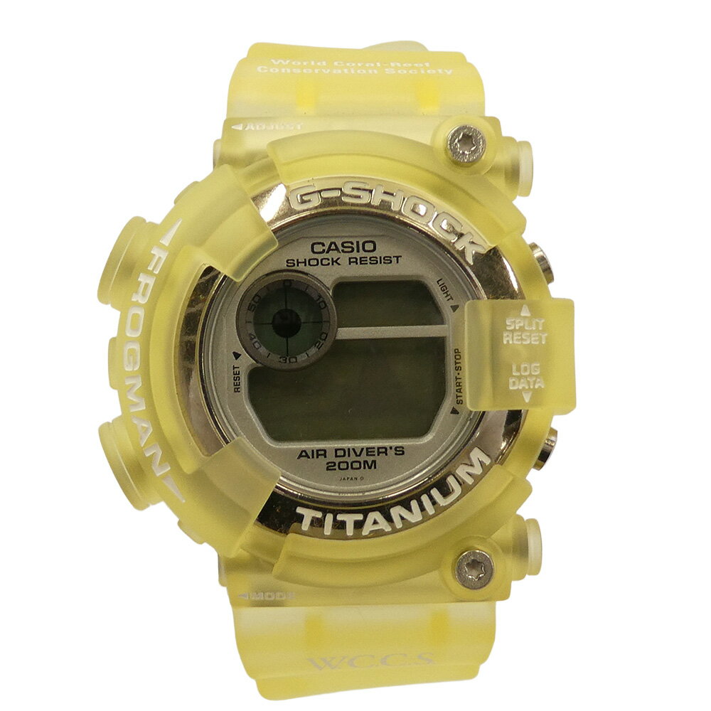 G-SHOCK ジーショック DW-8201WC-7T W.C.C.S FROGMAN フロッグマン トリプルマンタ デジタル 腕時計 電池切れ クリア系 【極上美品】 メンズ【中古】