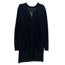 5351プールオム 5351 pour les hommes 0247-00-43006-2-3 バックアーガイル ドレープ ロング Vネック カーディガン ブラック系 48 【美品】 メンズ【古着】【中古】