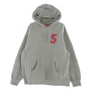 Supreme シュプリーム 20AW S Logo Hooded Sweatshirt Sロゴ プルオーバーパーカー フーディー グレー系 L メンズ【古着】【中古】