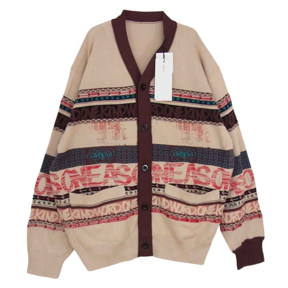 Sacai サカイ 23-02984M Eric Haze Jacquard Knit Cardigan エリックヘイズ ジャガード ニット カーディガン マルチカラー系 3 【新古品】【未使用】 メンズ【古着】【中古】