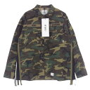 WTAPS ダブルタップス 長袖シャツ 20AW 202BRRID-SHM01S × Richardson リチャードソン BUDS LS COTTON RIPSTOP CAMO RICHARDSON バッズ リップストップ カモ 長袖 シャツ カーキ系 3 【新古品】【未使用】 メンズ【古着】【中古】