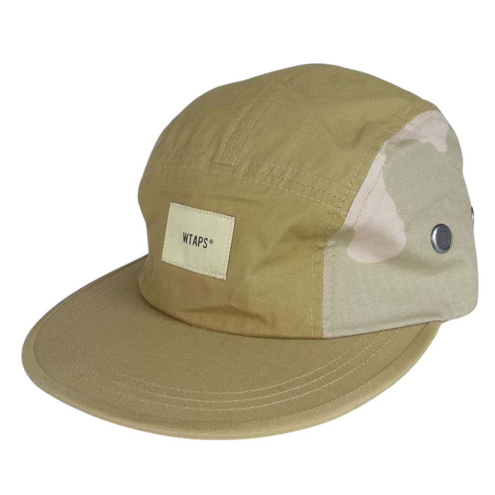 WTAPS ダブルタップス 21AW 212HCDT-HT01 T-5 01 CAP キャップ ロゴ カモフラ 迷彩 帽子 ベージュ系 F 【美品】 メンズ【中古】