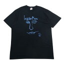 ゼア THERE WMT-11 ケルト＆コブラ前身 Inside Man T-shirt Face フェイス シルクスクリーンプリント インサイドマン クルーネック 半袖 Tシャツ ブラック系 L メンズ【古着】【中古】