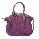 COACH コーチ F18634 マディソン キルテッド キルティング 2WAY ハンド ショルダー バッグ パープル系 レディース【中古】