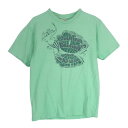 STANDARD CALIFORNIA スタンダードカリフォルニア 人魚 ロゴプリント クルーネック 半袖 Tシャツ ライトグリーン系 S メンズ【古着】【中古...