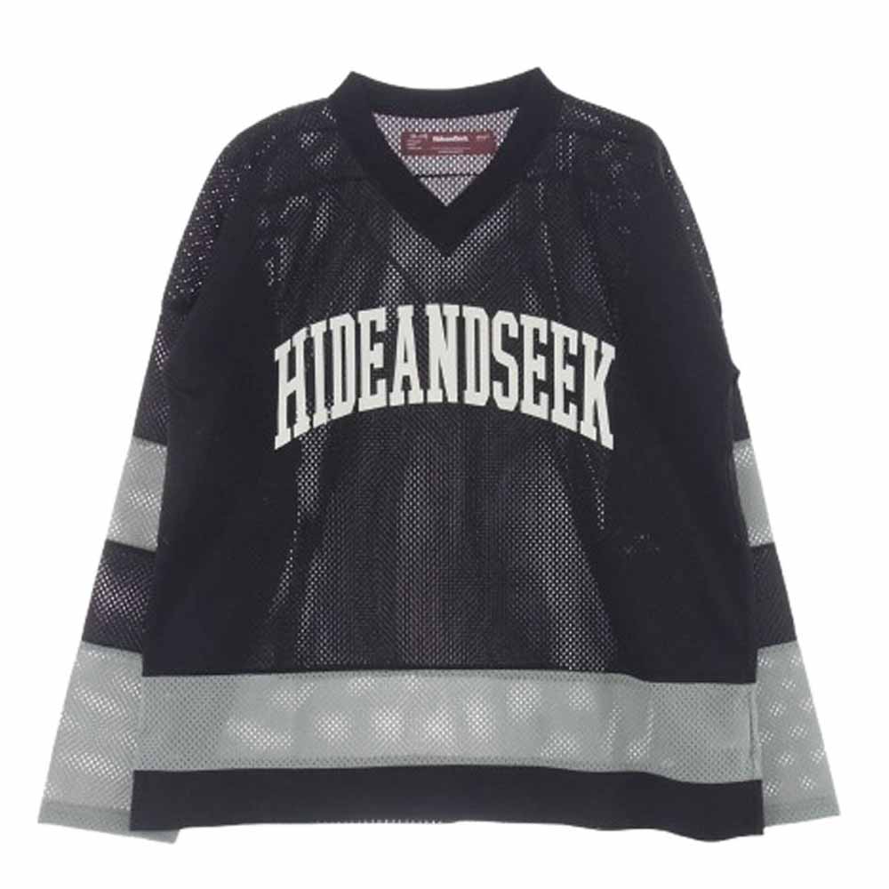 楽天ブランド古着 ライフ楽天市場店HideandSeek ハイドアンドシーク HC-040223 Hockey Shirt ホッケー シャツ メッシュ ゲームシャツ ブラック系 【極上美品】 メンズ【古着】【中古】