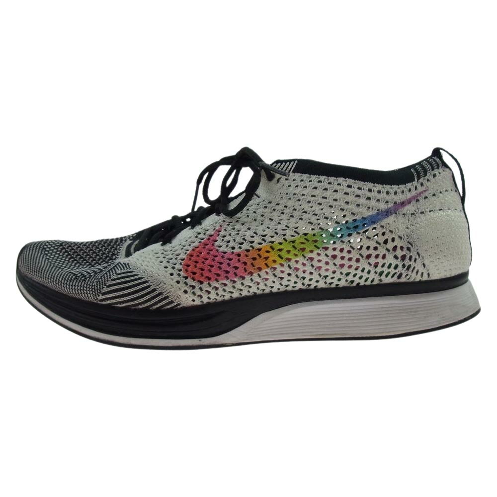 NIKE ナイキ スニーカー 902366-100 Flyknit Racer Be True フライニット レーサー ビー トゥルー スニーカー マルチカラー系 27.5cm メンズ【中古】