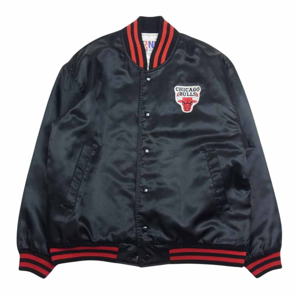 ヴィンテージ VINTAGE 90s NBA Chicago Bulls シカゴ ブルズ ナイロン ブルゾン サテン ジャケット ブラック系 M メンズ【古着】【中古】