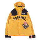 【～5/1期間限定価格】Supreme シュプリーム ジャケット 19SS NP11901I × The North Face Arc Logo Mountain Parka ノースフェイス アーチ ロゴ マウンテン パーカー ジャケット イエロー系 ブラック系 USA:M 【新古品】【未使用】 メンズ【古着】【中古】