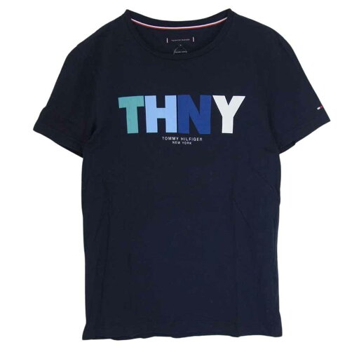 TOMMY HILFIGER トミーヒルフィガー THNY ロゴ 半袖 Tシャツ ネイビー系 M メンズ【古着】【中古】 TOMMY HILFIGER トミーヒルフィガー THNY ロゴ 半袖 Tシャツ ネイビー系 M メンズ【古着】【中古】